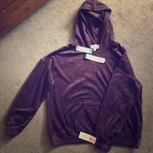 Velour Hoodie Pullover